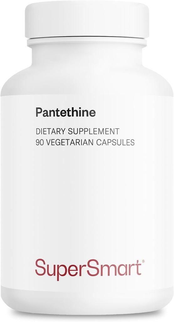 Supersmart - Pantesin Pantethine 600 mg per dag (Pantothenic Acid) - Aktiv vitamin B5 Supplement | Non-GMO & Gluten Free - 90 Vegetariska kapslar