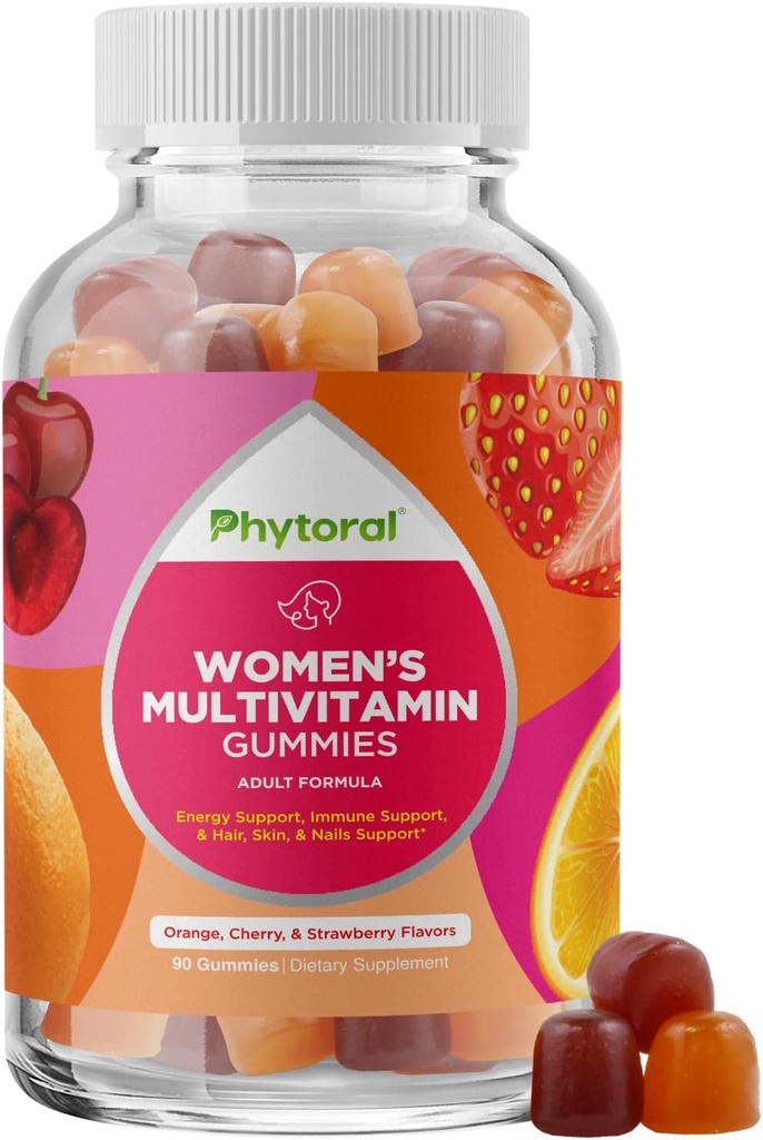 Kvinnor Multivitamin Gummy Vitaminer för vuxna - Naturlig multivitamin för kvinnor Gummies och Natural Immune System Booster - Kvinnor Gummies Vuxna Slutför med Zink