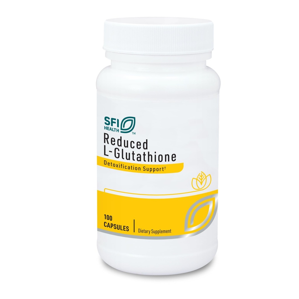 Klaire Labs SFI Health minskade L-Glutathione 150mg - Antioxidant Supplement med Magnesium för lever, Detox & Immune Support - Active, Reduced Form - Hypoallergenic (100 kapslar)