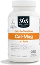 365 av Whole Foods Market, Cal-Mag 2:1 Ratio, Easy-to-Swallow Vegan Capsules, 250 Count