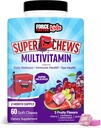 Force Factor Kids Multivitamin Super Chews, Kids Vitaminer för att stödja Wellness, Immune Health, Eye Health och mer med 18 vitaminer, mineraler och antioxidanter, 2-månaders leverans, Multi-Flavor, 60 Mjuka Chews