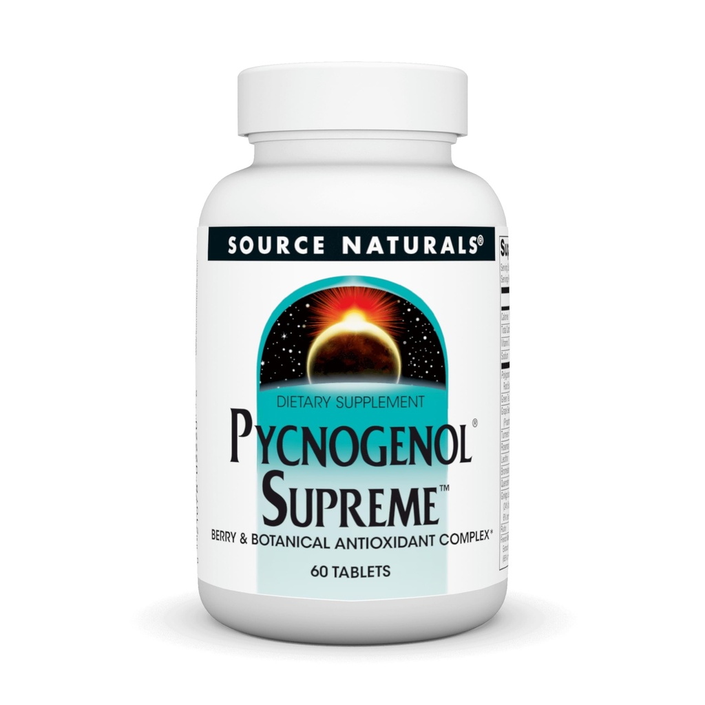 Källa Naturals Pycnogenol Supreme, Berry & Botanisk Antioxidant Komplex * - 60 tabletter