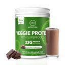 MRM Nutrition Veggie Protein med Superfoods | Choklad smaksatt | 22g komplett protein | Över 8,8 g Essential Amino syror | 13 superfoods | med Omega 3s och Omega6s | Keto Friendly | 30 portioner