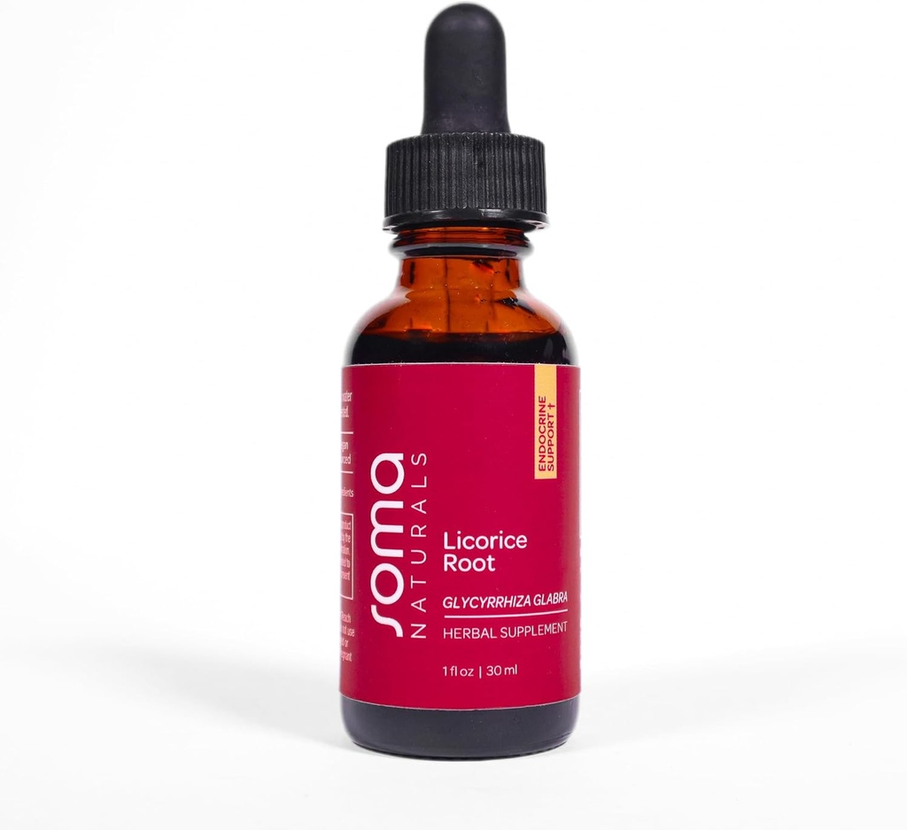 Organic Licorice Root Extract, Herbal Supplement för Focus Mood Clarity, hjälper lugn och balans, icke-GMO, Gluten-Free, 1fl oz, 30ml