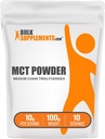BulkSupplements.com MCT Powder - Medium Chain Triglycerides, från MCT Coconut Oil, MCT Oil Powder - MCT Supplement for Energy - Gluten Free, 10g per Servering, 100g (3,5 oz) (Pack of 1)