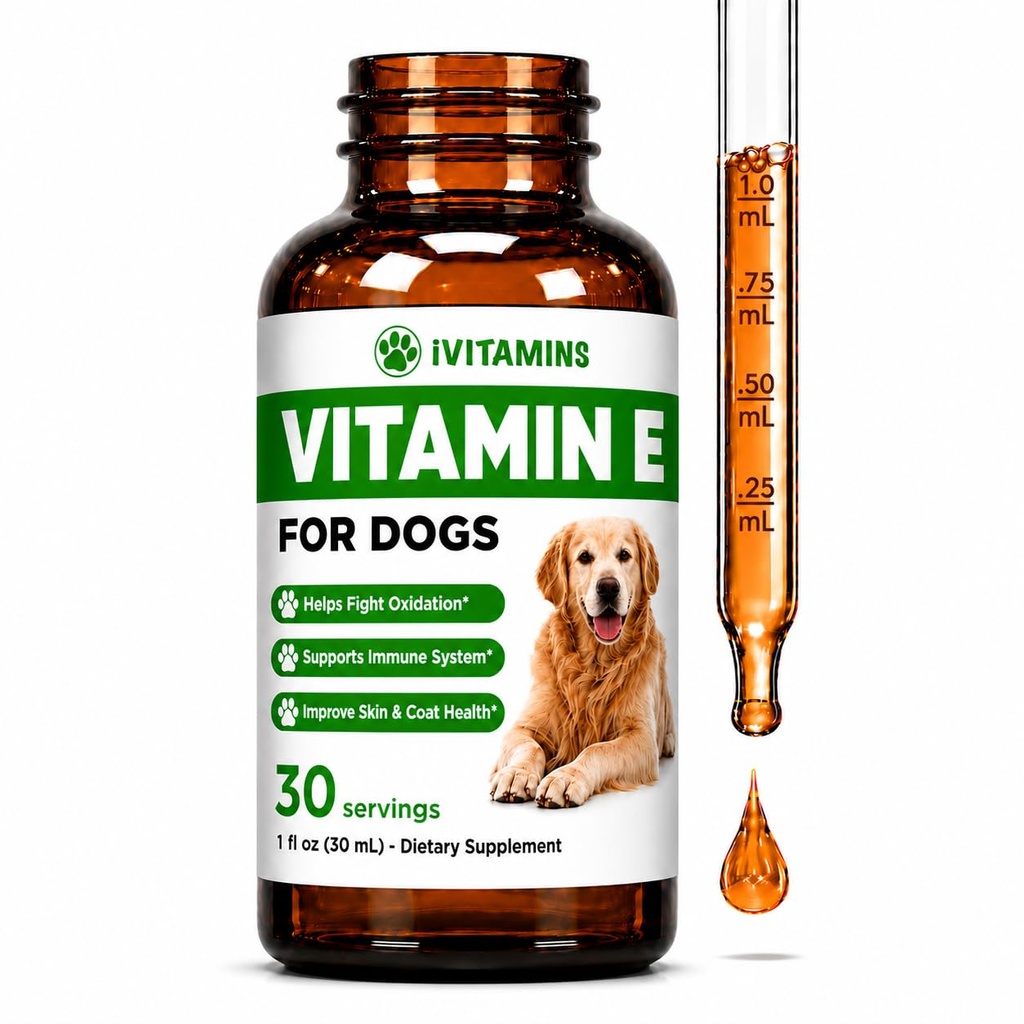 Vitamin E för hundar | Vitamin E Dog | Vitamin E för hund | Dog Vitamin E | Vitamin E Canine | Vitamin E Supplement för hundar | Vitamin E Oil Dog | Dog Vitaminer | Dog Immune Support | 1 fl oz