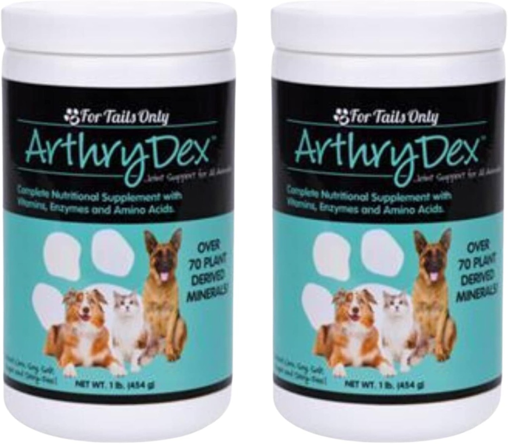 YouNGEVITY Arthrydex Kompletta Nutritional Supplement | Vitamins Probiotics Enzymes | Pets Healthy Bones & Joints -1 lb Canister (Pack of 2)