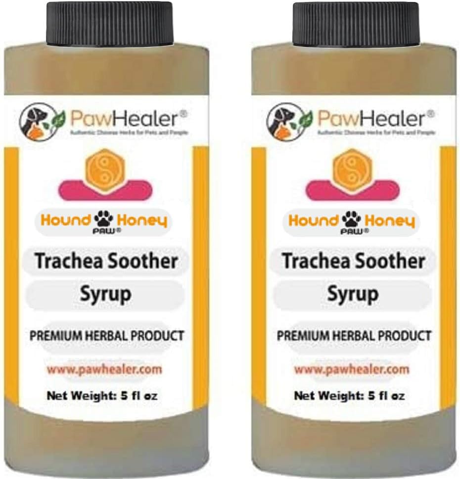 PawHealer Trachea Soother Syrup 2PAK Hound Honey - Natural Herbal Remedy for Symptoms of Collapsed Trachea - Tastes Good - Easy to Administer (5 fl oz/ea) …