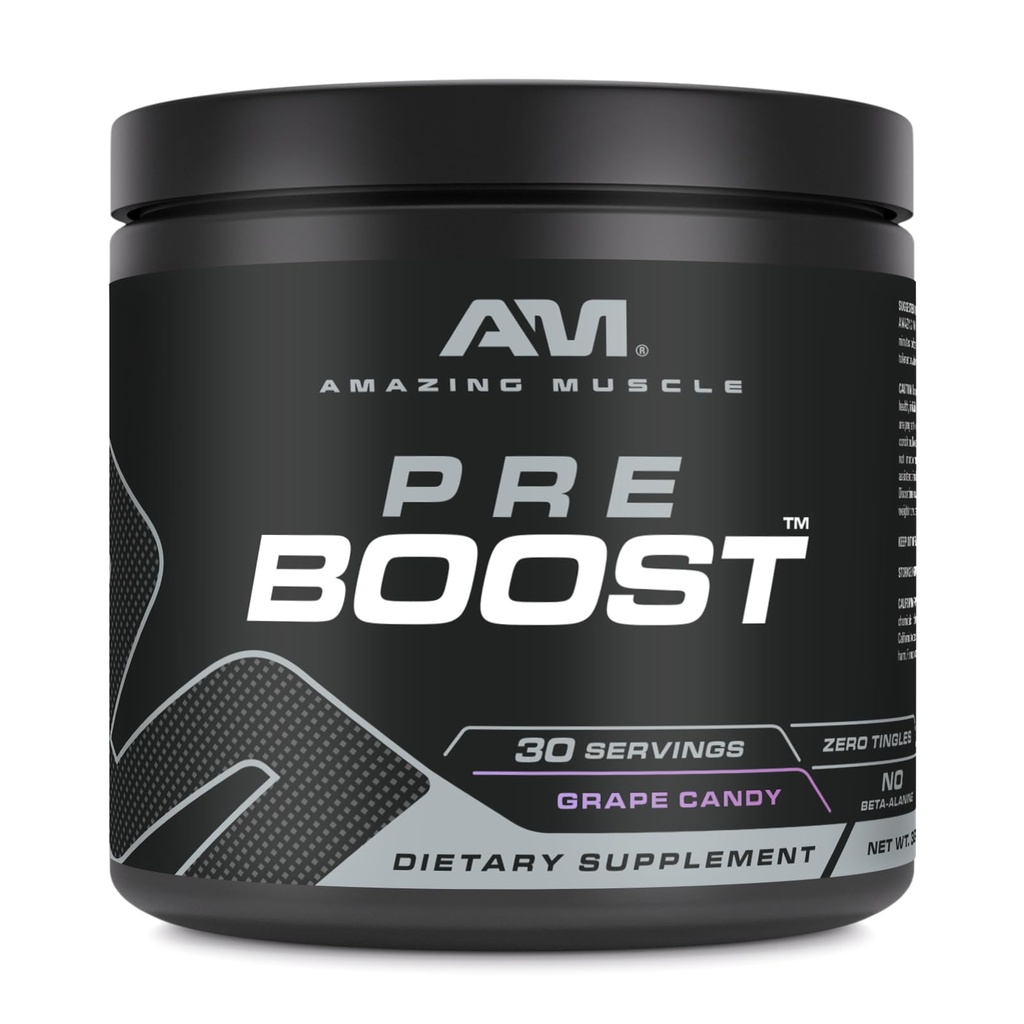 Fantastisk muskelförskott | 30 portioner | 324 Grams pulver | Pre Workout Supplement | Made in USA (30 portioner, Natural Grape Candy)