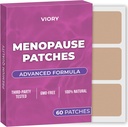 Klimakteriet Relief Patches (Pack of 60) - 100% Natural Patch - med Biotin, D, Turmeric Curcumin, B12 - Förbättrad formel