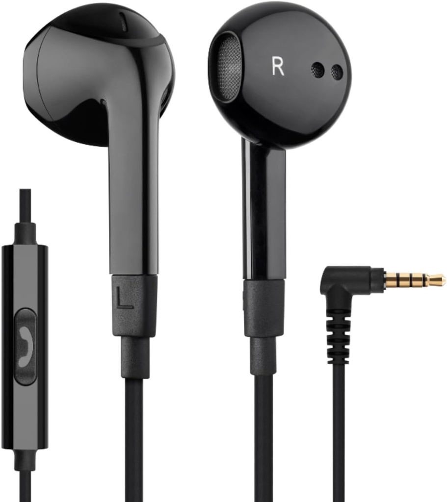LUDOS FEROX Wired Earbuds in-Ear Headphones, 5 Year Warranty, Earphones with Microphone, Noise Isolation Corded for 3.5mm Jack Ear Buds for iPhone, Samsung, Computer, Laptop, Kids, School Students