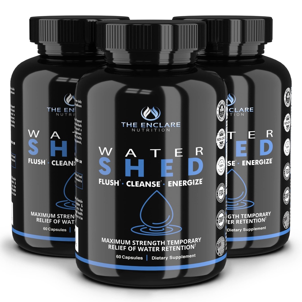 The ENCLARE NUTRITION|Water Pills Diuretic for Water Retention, Detox, Liver, Kidney, Weight, Swelling/Bloating Relief. Grönt te, Cranberry, Apple Cider Vinegar, Dandelion, vitamin B6, klorid (3)