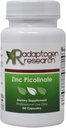 Zink Picolinate 30 mg | Zink Supplement för tillväxt och immunfunktion | 60 kapslar | Adaptogen Research