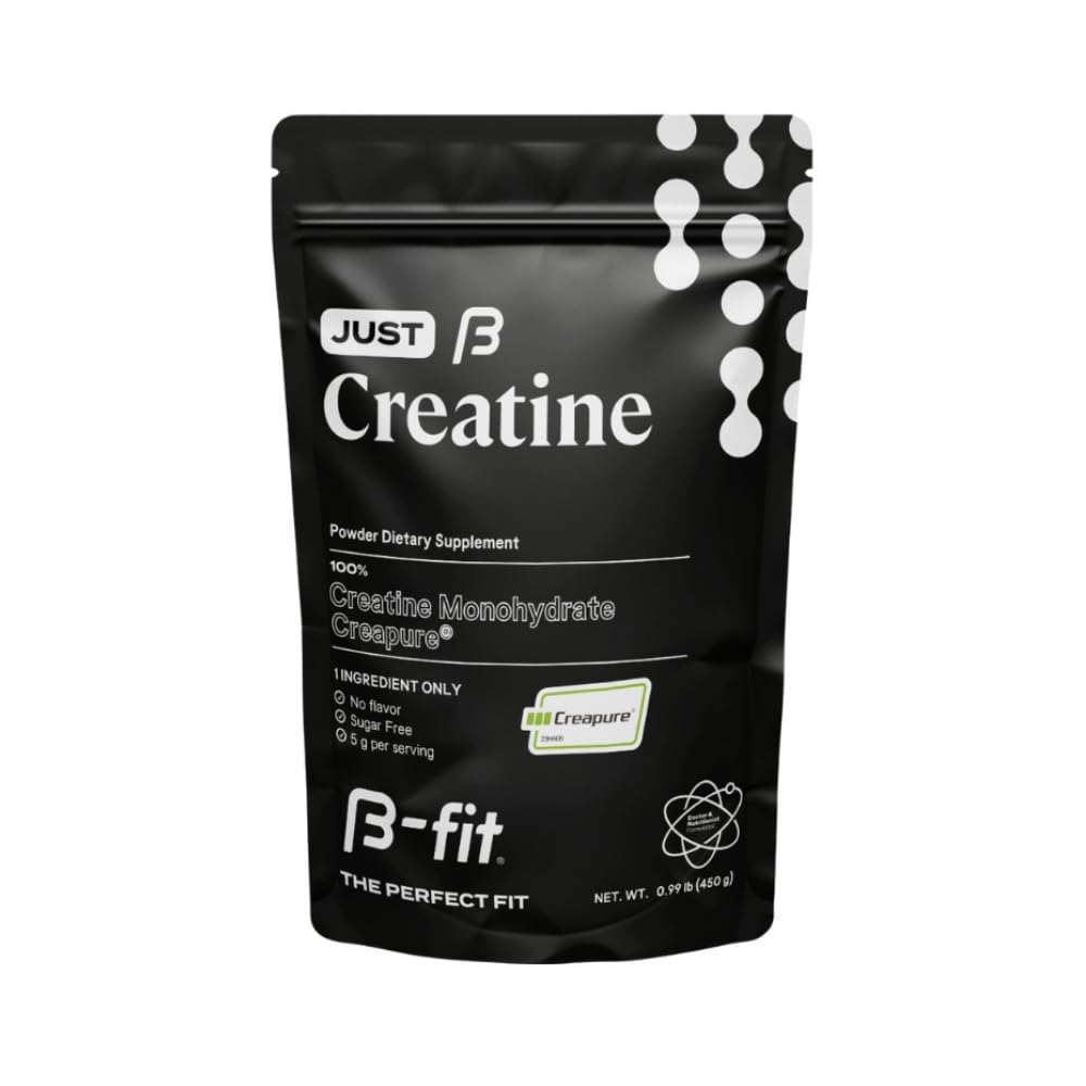 Kreatinmonohydratpulver - Bara kreatinsk kreatur - 90 portioner - 450 g - Pre Workout Kreatin för kvinnor - Sugarfri - smaklös tillskott - 3 månaders leverans