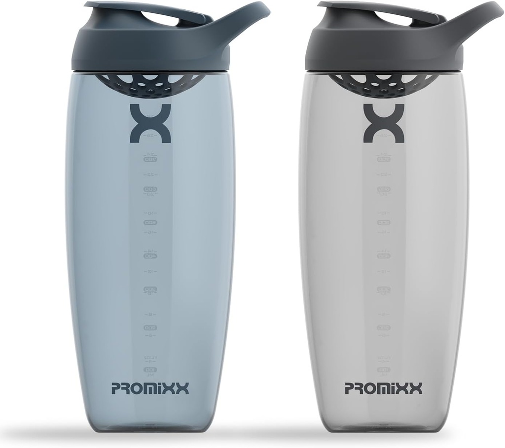 Promixx Pursuit Protein Shaker Bottle (32 oz) - Silent No-Ball Mixer, Leak-Proof Lid, BPA / BPS & Phthalate-Free ECOZEN - Easy-Clean Shaker Cup för Protein Shakes, Pre & Post-Workout Smoothies
