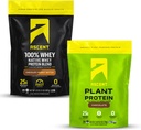 Ascent Whey + växtproteinpulver - Choklad jordnötssmör 2 lb & Choklad 18 portioner