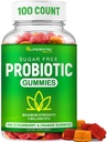 Probiotiska gummies för vuxna och barn Max Styrka 5 miljarder CFU | Organic Sugar Free Gummies for Digestive Health | 100 grevegan Gluten Free Chewable Probiotics Gummies för män kvinnor och barn