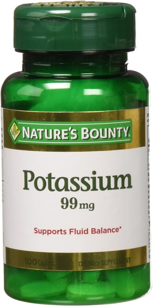 Naturens Bounty Potassium Gluconate 300 Caplets (3 X 100 Count Bottles)