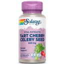 SOLARAY Tart Cherry & Celery Seed | Hälsosamma urinsyranivåer, gemensamma, muskelåterhämtning och sömnstöd | 60 VegCaps