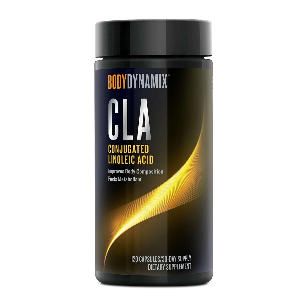 BodyDynamix CLA, konjugerad linolsyra, bränslen energi och fettmetabolism, förbättrar kroppssammansättning, 120 greve