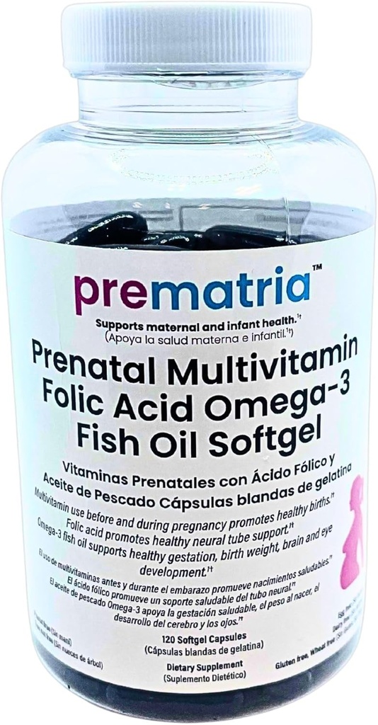 Prenatal Multivitamin Folic Acid Omega-3 Fisk Oil Softgel