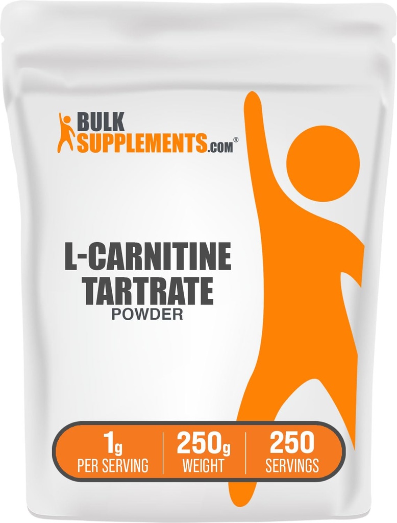 BulkSupplements.com L-Carnitine L-Tartrate Powder - Carnitine Supplement, L-Carnitine Tartrate, L Carnitine 1000mg - Amino Acids Supplement, Gluten Free, 1000mg per Servering, 250g (8,8 oz)