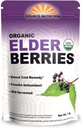 USDA Organic Dried Elderberries - Whole European Elderberry, Responsiblely Wild Crafted, Perfect for Tea, Syrups och More - Sambucas Nigra - 1 pund (Certified Organic)