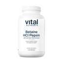 Vital Nutrients Betaine HCL Pepsin med Gentian Root Extract | Digestive Enzyme Formel för att stödja protein Digestion och Nutrient Absorption* | Gluten, Dairy, Soy Free | 225 kapslar