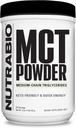 NutraBio MCT Powder, Medium Chain Triglycerides, Lean Weight Gain, Keto Friendly, 1 lb. Powder - 50 portioner