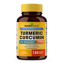 Sandhu Herbals Organic Turmeric Curcumin 120 kapslar med Bioperine Black Pepper Extract Supplement | 1500mg med 95% Curcuminoids | Immune Support