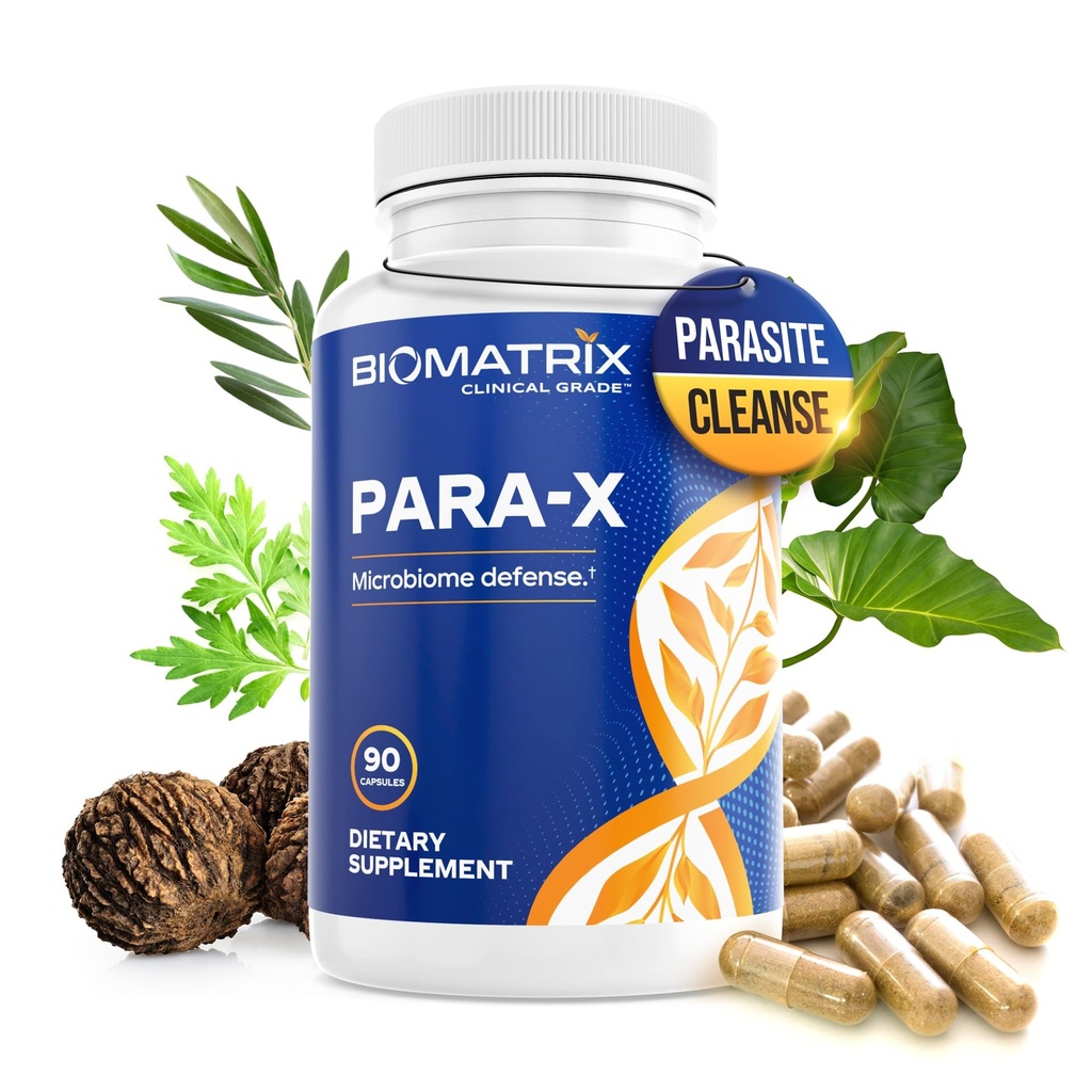 BioMatrix para-X Digestive Cleanse Supplement, Herbal Formula - Wormwood, Berberine, Black Walnut, Artemisininin, Olive Leaf, för människor | 90 Veggie Caps