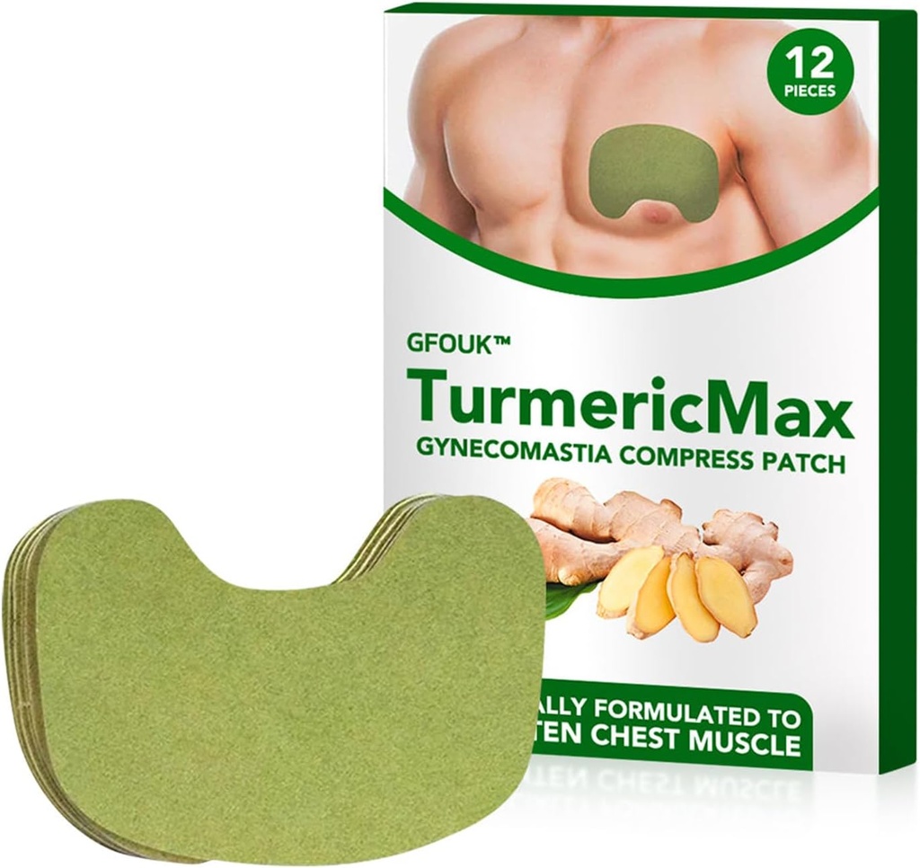 Gynecomastia Compress Patch - Ginger Cream för män, åtstramning och skulpterande bröstmuskler med naturliga ingredienser (1Pack)