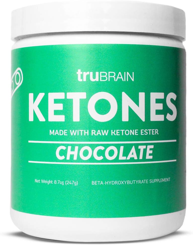 TruBrain Ketones - Ketone Ester + BHB Exogenous Ketones | Stöder energi, fokus och ketos | Tillägg Keto Diet | Brain Booster (Chocolate)