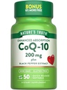 Naturens sanning Q10 200mg Softgels | 50 greve | Förbättrad Absorption Supplement | Plus Black Pepper Extract | Non-GMO, Gluten Free