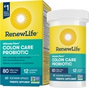 Renew Life Adult Colon Care Probiotic Supplement, Gluten, Dairy & Soy Free, 80 Billion CFU Per Capsule, 60 Capsules (Package May Vary)