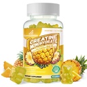 Kreatinmonohydrat Gummies Komplex för män och kvinnor -Avancerad Formel W/L-Taurin + Vitamin B12, Sugar Free Chewable Supplement,90 Pineapple Gummies