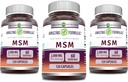 Fantastiska Formler MSM (Methylsulfonylmetan) Supplement | 2000 Mg Per Serving | Capsules | Non-GMO | Gluten Free | Made in USA (3 Pack, 120 Count)