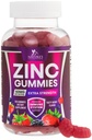 Zink Gummies 50mg - Bone Skin & Immune Support Health Gummy & Premium Antioxidant Chewable för vuxna - High Absorption Vegan, Gluten Free Zink Supplements Vitamin - Tasty Berry Flavor - 120 Gummies