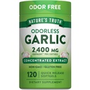 Naturens Sanning Odorless Garlic 2400 mg | 120 Softgels | Extract Pills | Non-GMO, Gluten Free Supplement