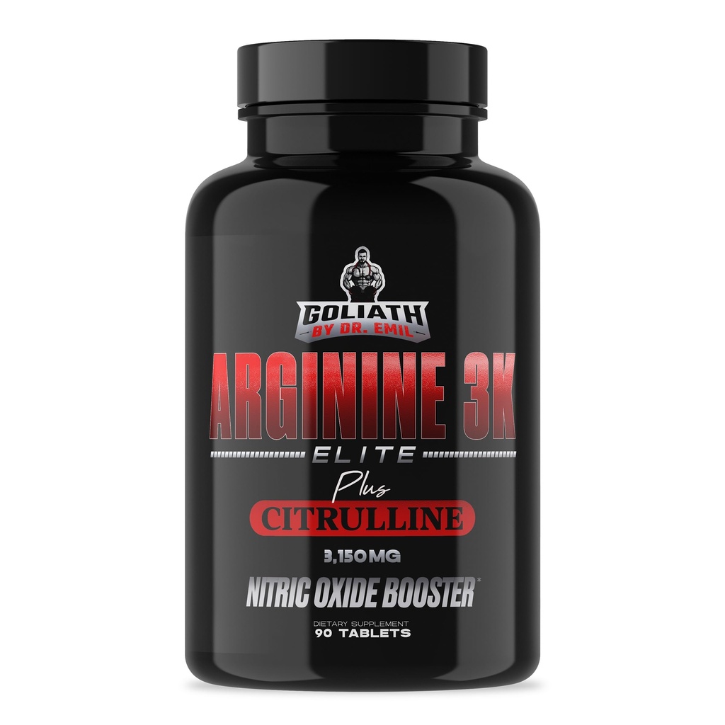 Dr. Emil - Elite L Arginine (3150mg) + L-Citrulline Högsta dos - Nitric Oxide Supplement för vaskularitet, uthållighet och hjärthälsa (AAKG och HCL) - 90 tabletter