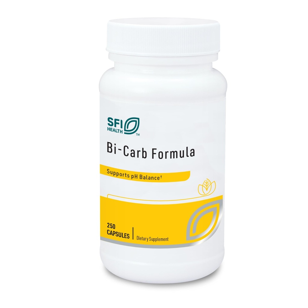 SFI Health Sodium Bicarbonate & Potassium Bicarbonate Supplement - Key Components hjälper till att upprätthålla hälsosamt pH (Acid/Base) Balance - Gastrointestinal Support - Bi-Carb Formel (250 kapslar)