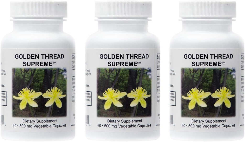 Supreme Nutrition Golden Thread Supreme, 60 Pure Coptis Chinensis Vegetarian Capsules
