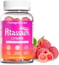 Kalium Supplement Gummies 1000mg - Kalium Supplement för Leg Cramps, Muscle & Heart Health - 1 månad Supplement (60 greve)