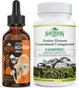 Aktiv Hexose korrelerad sammansättning 1500 mg Tillägg 90 kapslar Bundle med 2000mg Liposomal Mushroom Komplexa Drops 30 portioner