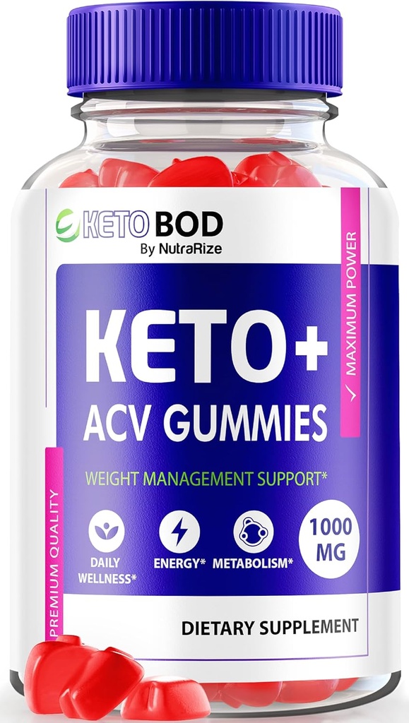 NutraRize KetoBod Keto ACV Gummies, Keto BOD Keto + ACV, Ketobodz Apple Cider Vinegar, KetobodACV 1000MG, Keto Body Plus ACV Gummy, Official Ketobodketo Reviews (60 Gummies)