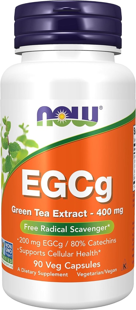 Nu Kosttillskott, EGCg Green Tea Extract 400 mg, Free Radical Scavenger *, 90 Veg Capsules