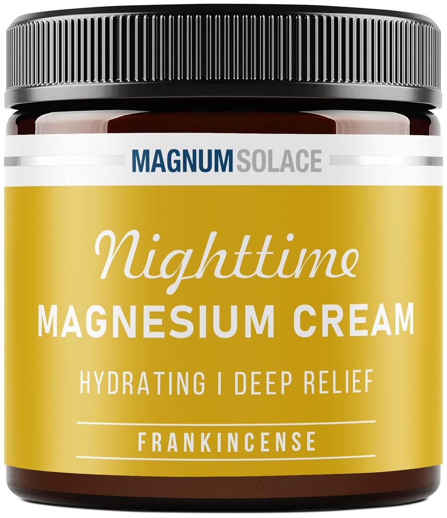 Magnesium Cream - Nighttime Magnesium Lotion - Applicera på Legs, Buttocks, Arms or Chest - Topical Magnesium Chloride - USA Made och Safe för barn