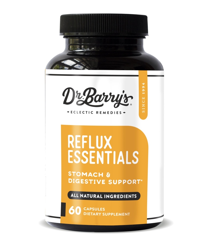 Dr Barry's Reflux Essentials - Naturligt stöd för matsmältnings- och maghälsa, 60 kapslar - 30 dagars leverans (1)