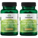 Swanson Dr. Stephen Langers Formel - Natural Probiotic w/Prebiotic FOS - 16-Strain Supplement Promoting Digestive Support w/3.2 Billion CFU per Capsule - (60 Veggie Capsules) 2 Pack