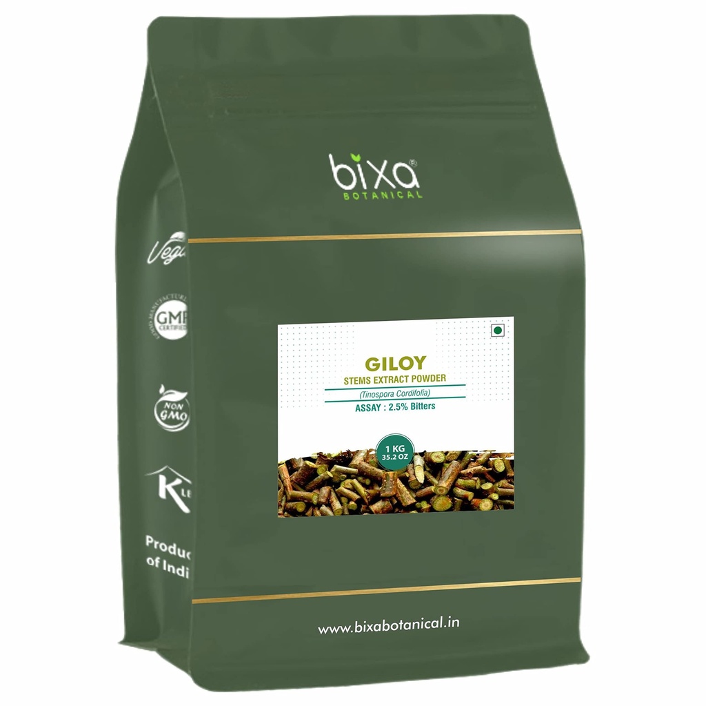 Bixa BOTANICAL GILOY (GUDUCHI/TINOSPORA CORDIFOLIA) Torka extrakt - 2,5% Bitterhet av GRAVIMETRY (1KG (Pack av 1))
